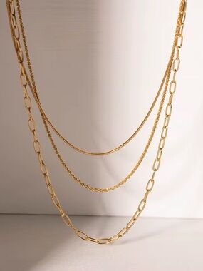18K Gold Plated Layered Necklace